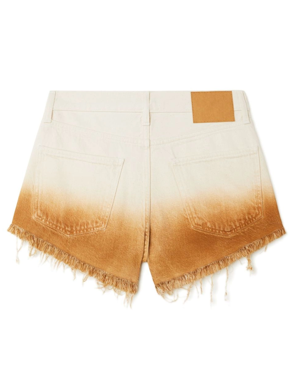 Cheap denim Bright Women Hues gradient Alanui shorts 0809